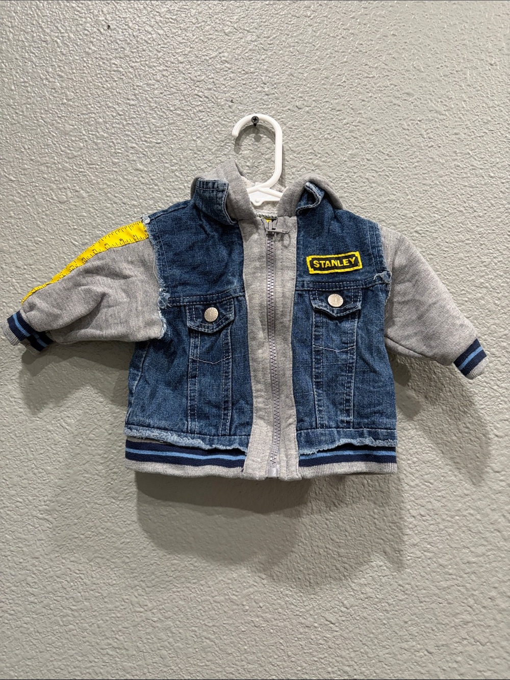 Stanley Toddler Denim & Gray Hooded Jacket